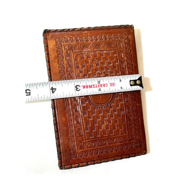 Western Wallet Genuine Leather Hand Tooled AZTEC Cowboy Rodeo Stitched Bifold - Picture 8 of 8